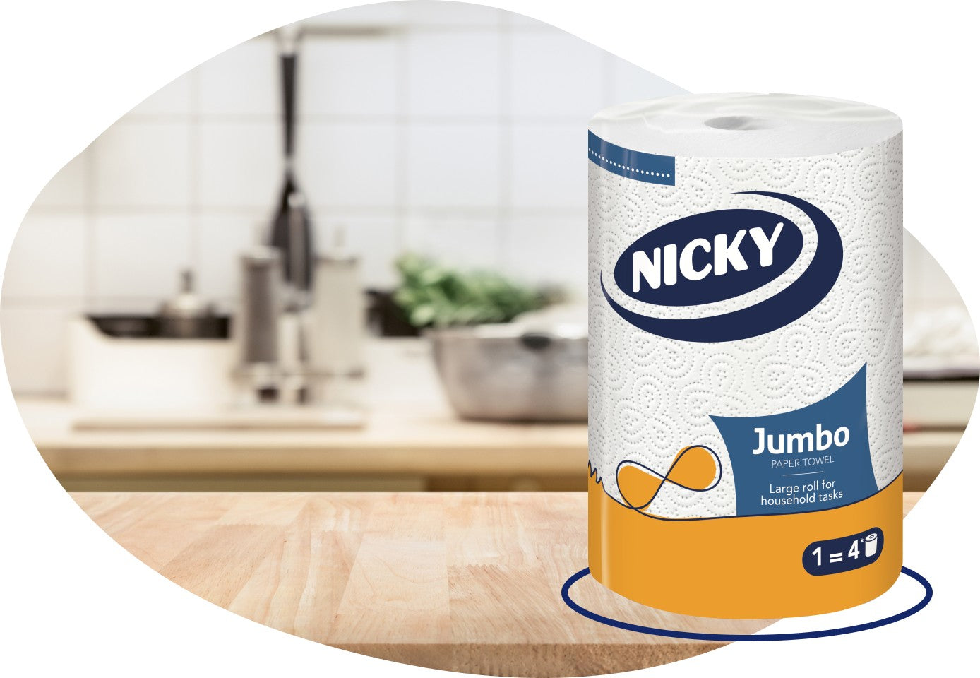 Nicky Jumbo Kitchen Towels 12 Rolls 200 Sheets Per Roll - Premium Quality Tissue Online - Product Image Nicky Jumbo Kitchen Towels 12 Rolls 200 Sheets Per Roll - Premium Quality Tissue Online - Product Image